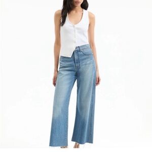 Women's Blue Wide-Leg Jeans